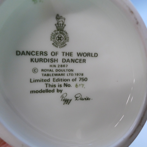 2067 - Two Royal Doulton limited edition Dancers of the World figures, Polish dancer and Kurdish dancer, wi... 