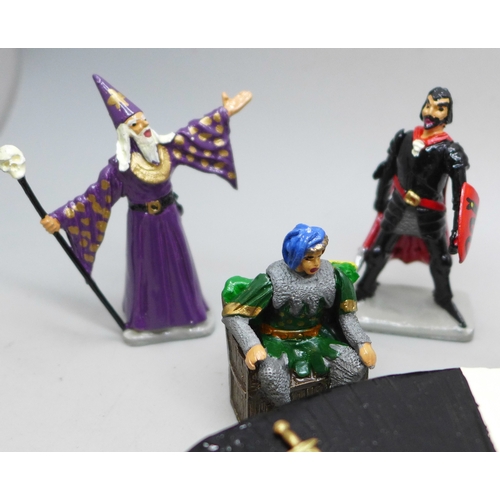 2085 - A Chivalry Knights of the Round table painted lead figures set, boxed