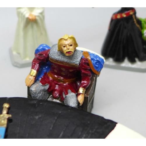2085 - A Chivalry Knights of the Round table painted lead figures set, boxed