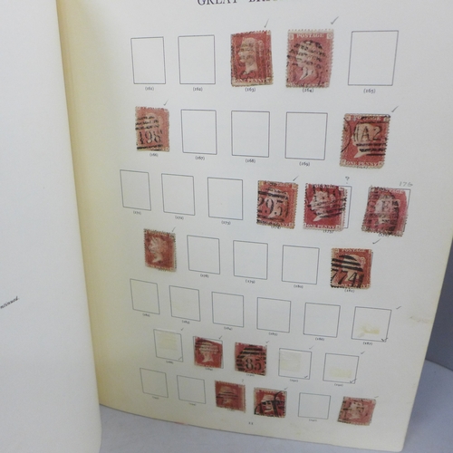 2127 - Stamps; a Windsor album containing used stamps from 1858 to 1970 including 60+ 1d reds, later Victor... 