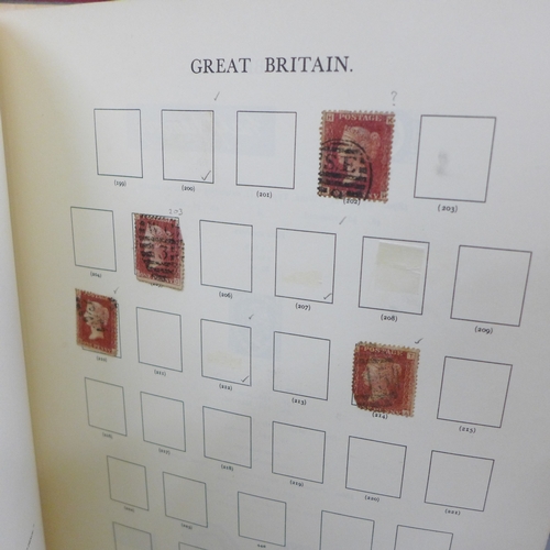 2127 - Stamps; a Windsor album containing used stamps from 1858 to 1970 including 60+ 1d reds, later Victor... 