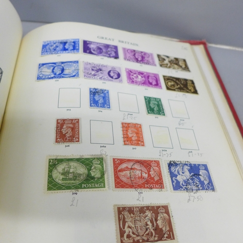 2127 - Stamps; a Windsor album containing used stamps from 1858 to 1970 including 60+ 1d reds, later Victor... 