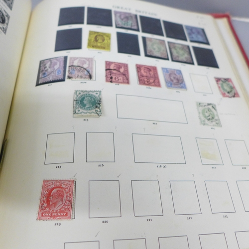 2127 - Stamps; a Windsor album containing used stamps from 1858 to 1970 including 60+ 1d reds, later Victor... 