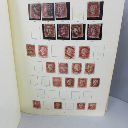 2127 - Stamps; a Windsor album containing used stamps from 1858 to 1970 including 60+ 1d reds, later Victor... 