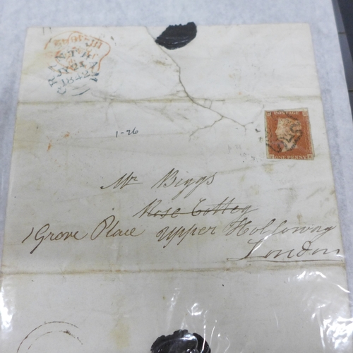 2129 - Stamps; a box file of Great Britain stamps, covers, etc.