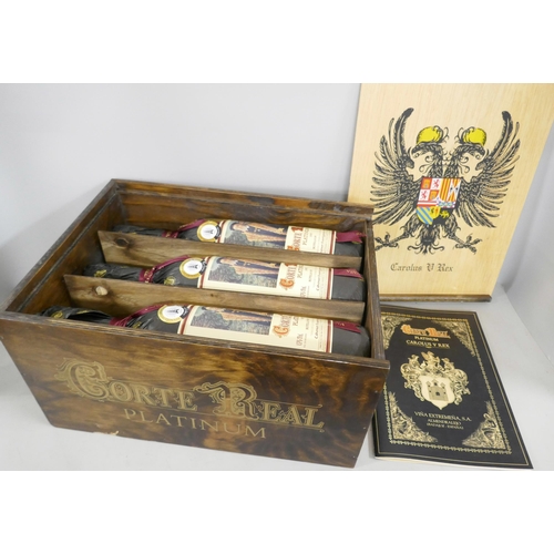 2026 - Six bottles, Corte Real Spanish wine, Carolus V Rex, Cabernet Sauvignon y Merlot, cased