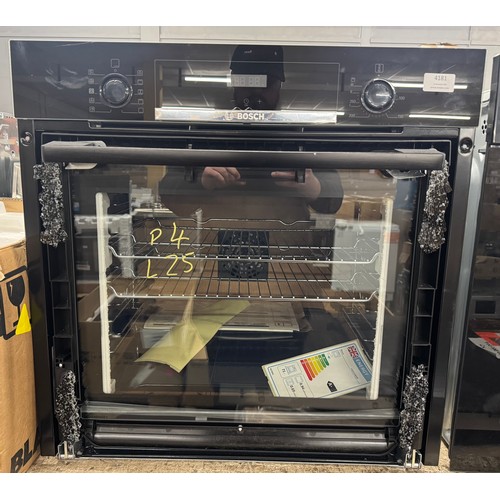 4181 - Bosch Series 4 built-in single oven with Added Steam - black (transit damage glass door) (556-25) *T... 