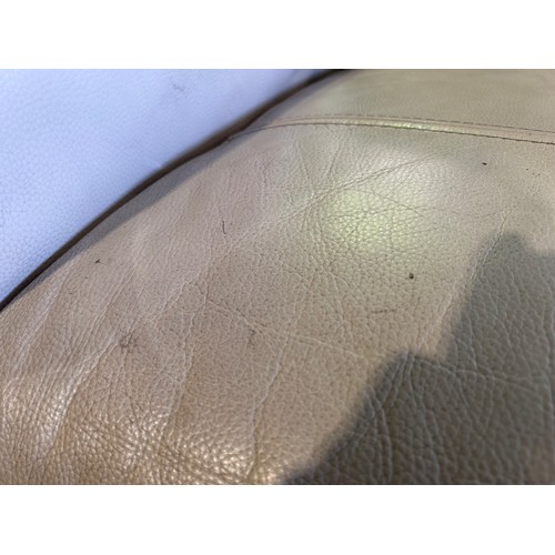 3039 - A three piece sectional leather sofa with power headrests (marked/damaged), original RRP £1449.99 + ... 