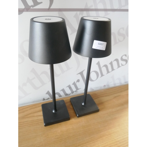 6007 - Two Mikasa black touch LED lamps    (371-37) *This lot is subject to VAT