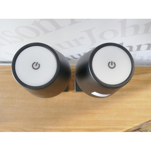 6007 - Two Mikasa black touch LED lamps    (371-37) *This lot is subject to VAT