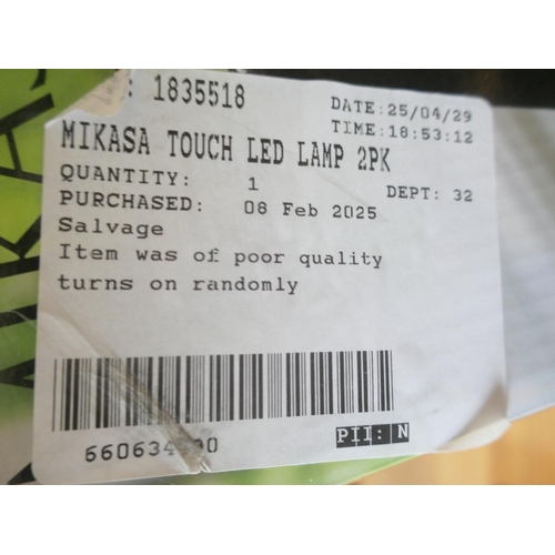6007 - Two Mikasa black touch LED lamps    (371-37) *This lot is subject to VAT