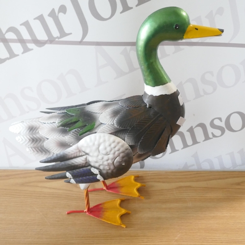 6018 - Two metal Evergreen ducks (371-441) *This lot is subject to VAT