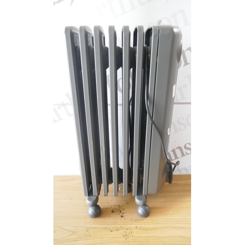 6048 - Delonghi grey oil filled radiator (371-11) *This lot is subject to VAT