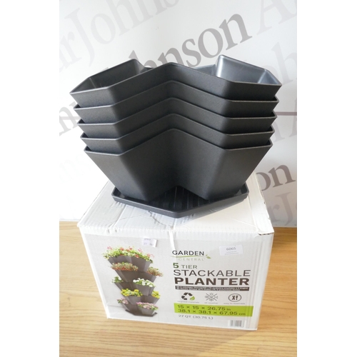 6065 - Multy stackable 5 tier planter  (371-185) *This lot is subject to VAT