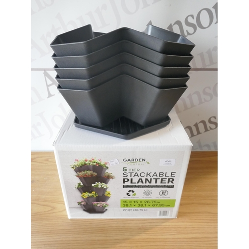 6066 - Multy stackable 5 tier planter  (371-187) *This lot is subject to VAT