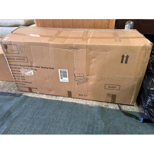 3058 - A Deneka manual reclining 2 seater sofa