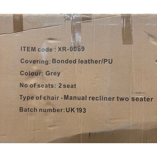 3073 - A Manuela 2 seater manual reclining sofa (unchecked)