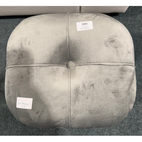 3087 - A small grey footstool with storage