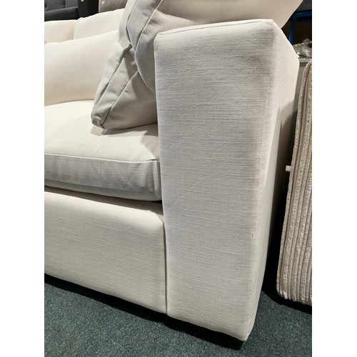 3106 - A John Lewis Harmony optic white 3 piece corner sofa