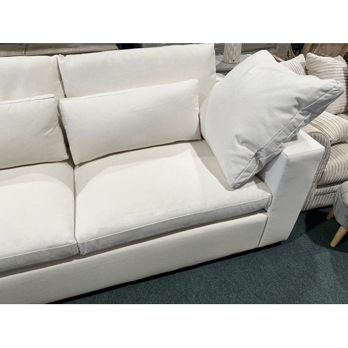 3106 - A John Lewis Harmony optic white 3 piece corner sofa