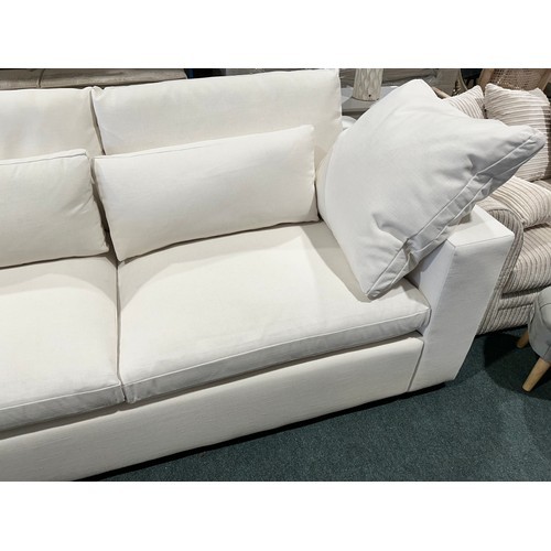 3110 - A John Lewis Harmony optic white three piece corner sofa