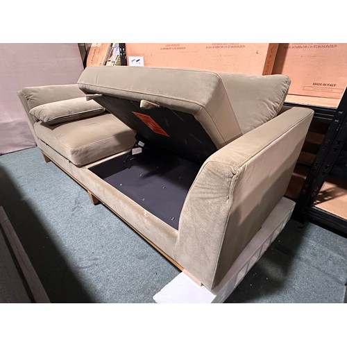 3003 - A Mokena fabric storage sofa with 2 storage seats (missing 2 feet) original RRP £583.33 + VAT (4247-... 