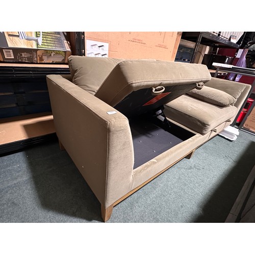 3003 - A Mokena fabric storage sofa with 2 storage seats (missing 2 feet) original RRP £583.33 + VAT (4247-... 