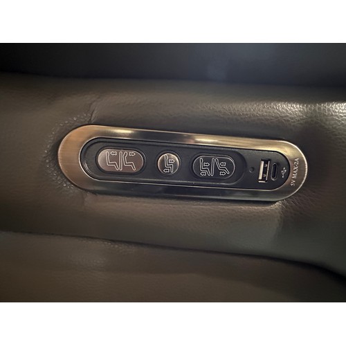 3004 - An Ava storm grey leather recliner(marked) original RRP £549.99 + VAT (4247-7) *This lot is subject ... 