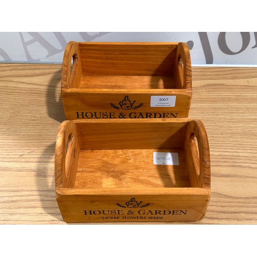 3007 - Two graduating House & Garden storage boxes
