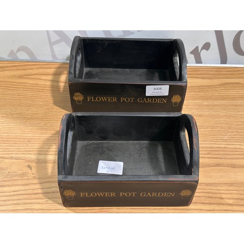 3008 - Two graduating flowerpot garden storage box
