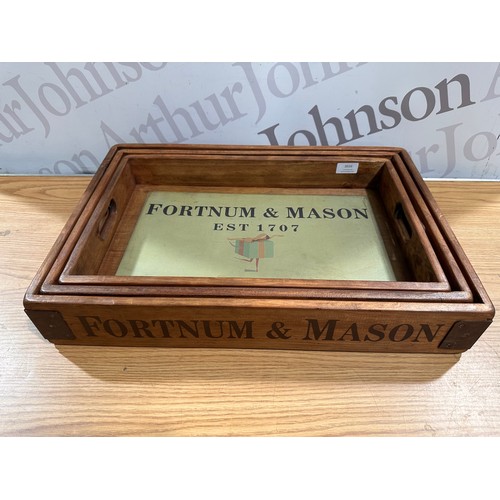 3016 - A set of three Fortnum and Mason champagne trays
