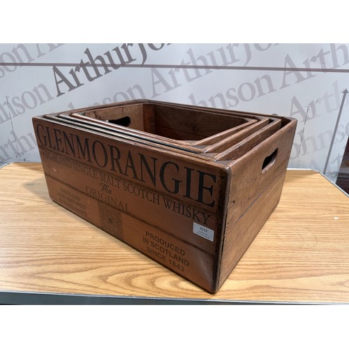 3018 - A set of four Glen Morangie storage boxes