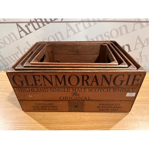 3018 - A set of four Glen Morangie storage boxes