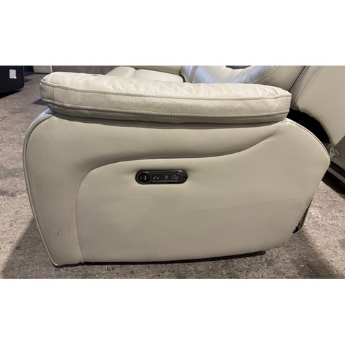 3067 - A Fletcher light grey 3 seater power recliner(transit marked) original RRP £1041.66 + VAT (4247-13) ... 