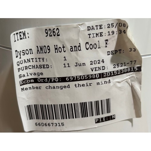 6072 - Dyson heater/cooler fan (missing remote) original RRP £324.99 + VAT (371-240) *This lot is subject t... 