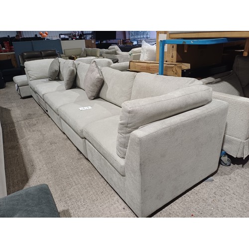 3069 - A Rockford electric reclining modular fabric corner sofa (transit marked) original RRP £1416.66 + VA... 