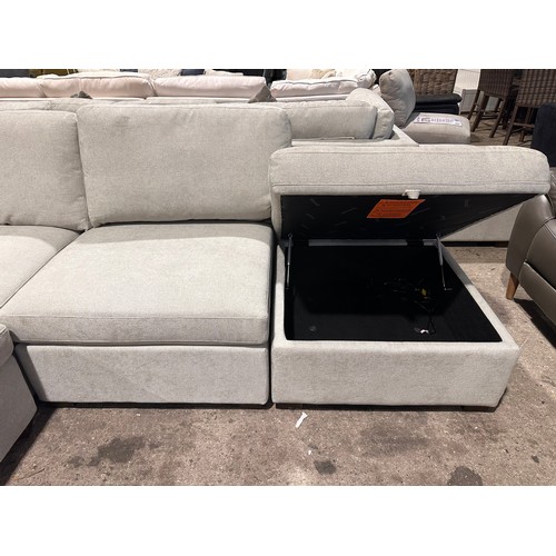 3068 - A Rockford electric reclining modular fabric corner sofa (transit marked) original RRP £1416.66 + VA... 