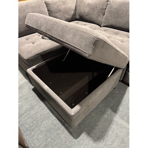 3093 - A Tisdale 7 piece dark grey zipback sofa, original RRP £1166.66 + VAT (4245-35) *This lot is subject... 