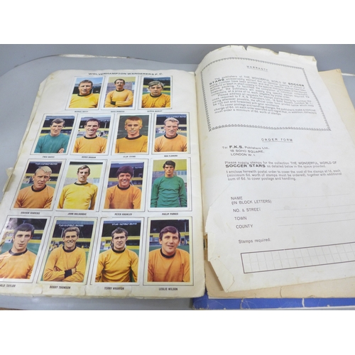 2019 - A Soccer Stars 1967-68 picture stamp album (one missing only) and a Panini Football 79 album (over 5... 