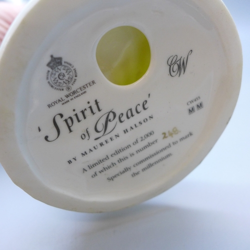 2001 - A Royal Worcester figure, Spirit of Peace, limited edition 248/2000, 28cm