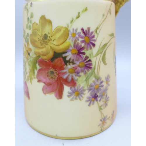 2004 - A Royal Worcester blush ivory claret jug dated 1899, 26cm