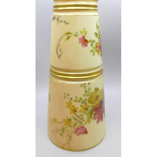 2004 - A Royal Worcester blush ivory claret jug dated 1899, 26cm