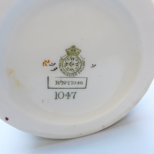 2004 - A Royal Worcester blush ivory claret jug dated 1899, 26cm