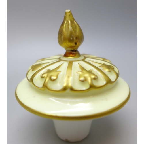 2008 - A Royal Worcester vase with cattle scene, painted by J Stinton, a/f, 30cm