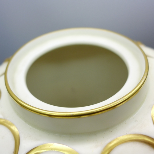 2012 - A Royal Worcester Stuart Rose jar and covers (inner and outer lids), circa 1889, numbered 1312, 27cm... 