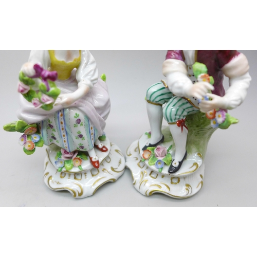 2026 - A pair of Sitzendorf porcelain figures