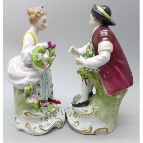 2026 - A pair of Sitzendorf porcelain figures
