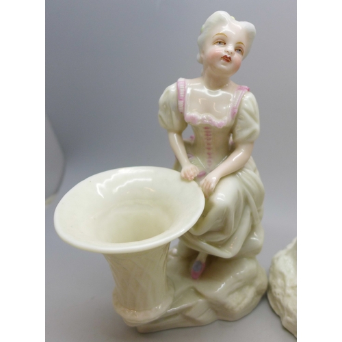 2047 - Two Royal Worcester pieces - rare Country Courtship group dated 1889 and a late 19th century figure,... 