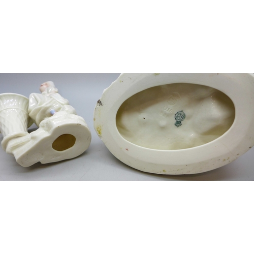 2047 - Two Royal Worcester pieces - rare Country Courtship group dated 1889 and a late 19th century figure,... 