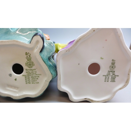 2049 - A collection of Royal Doulton figures, five in total, to include Owd William, Bridget, The Balloon M... 